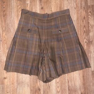 Sandro Brown Plaid Women's Skorts